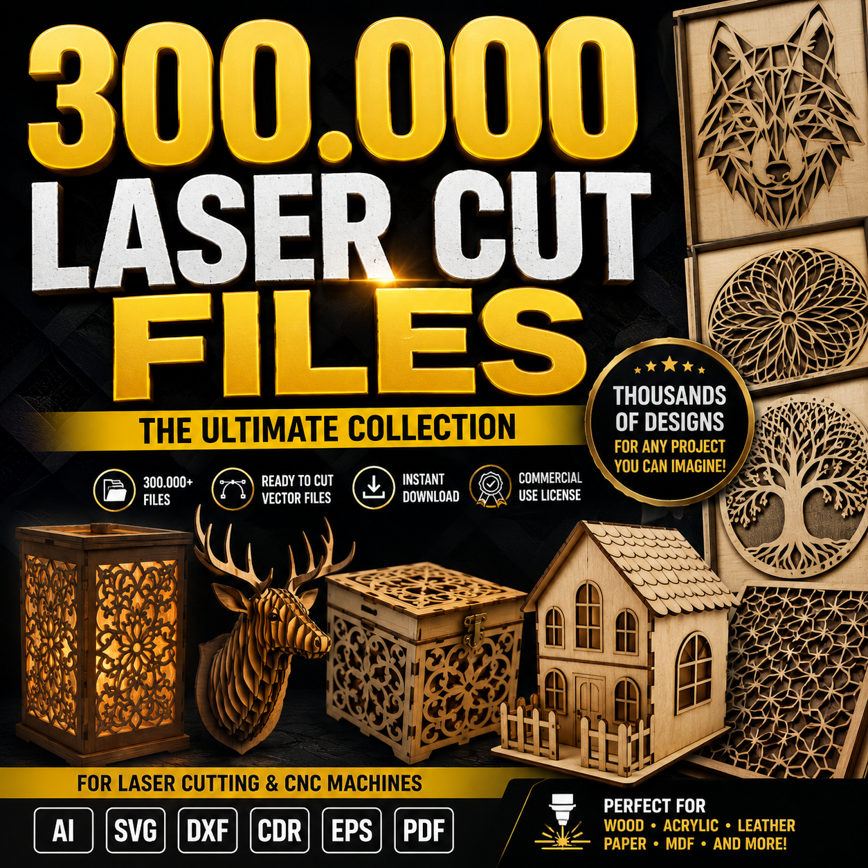 300,000 Laser Cut Files: The Ultimate Design Collection