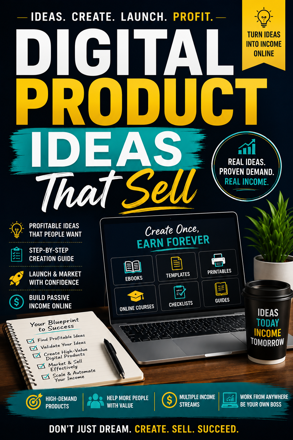 Digital Product Ideas That Sell: 50+ Proven Ideas to Create & Launch Fast