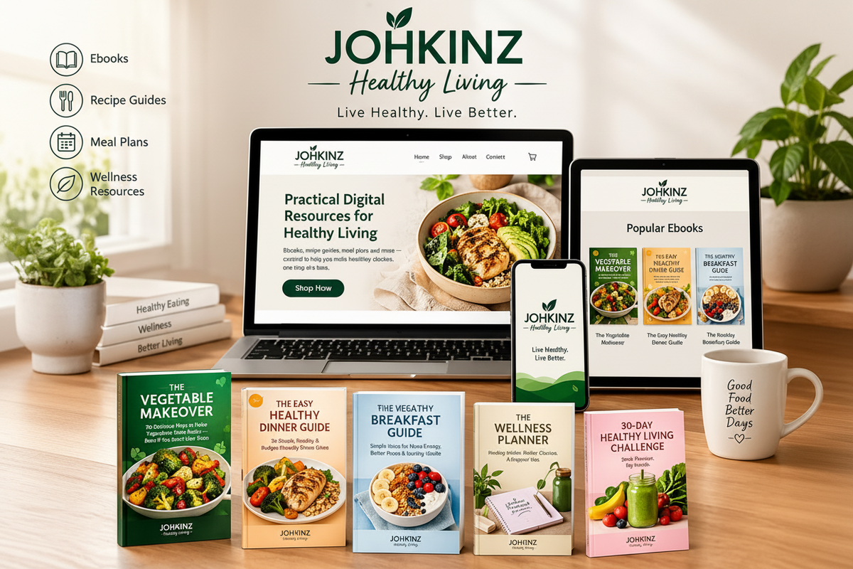 Johkinz healthy living digital products hero